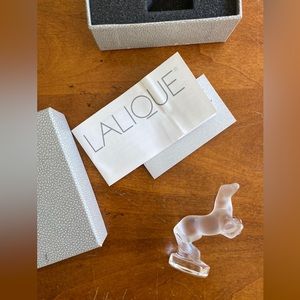 Lalique 3 inch frosted horse